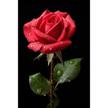 Rose Canvas on Black Canvas